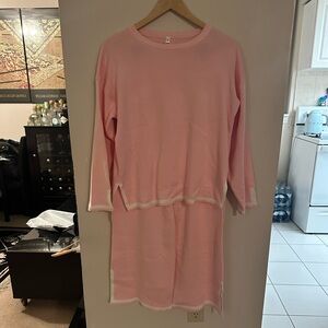 Pink Two-Piece Knit Set - Women
